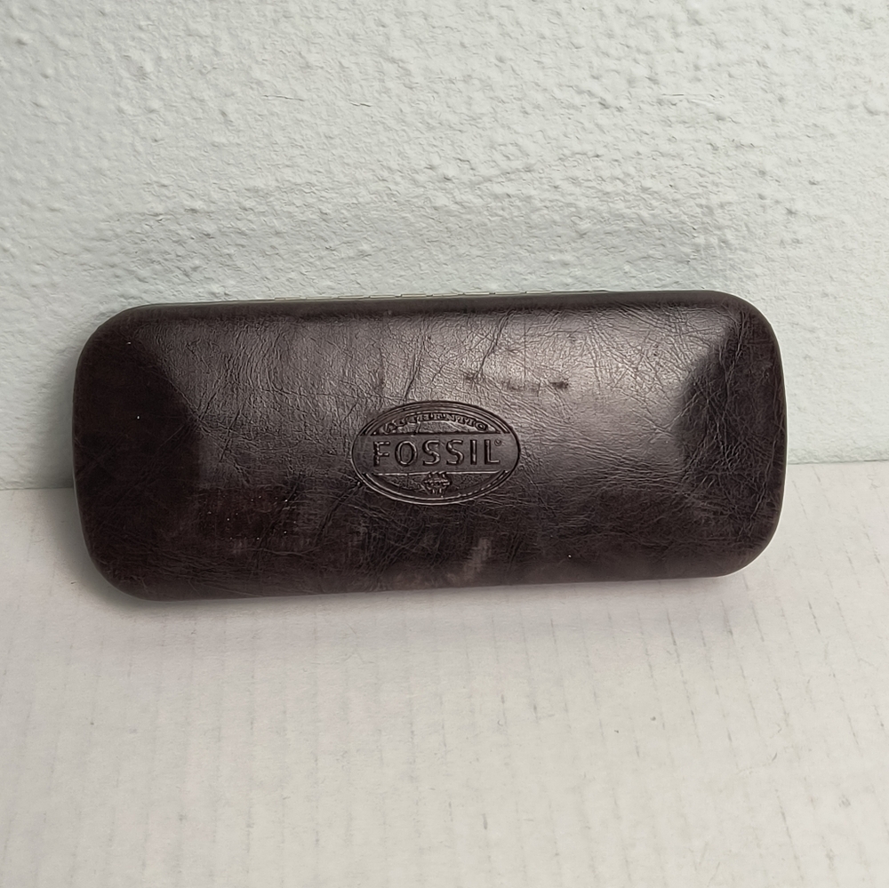Fossil Vintage Clamshell Hard Case Storage Eyegla… - image 2